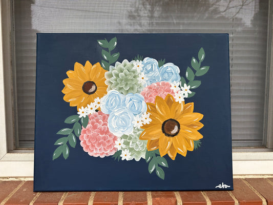 16x20 Original Floral Canvas